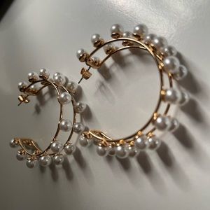 Pearl Hoop Earrings
